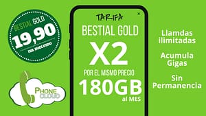 Duplicamos los datos de nuestra tarifa BESTIAL GOLD